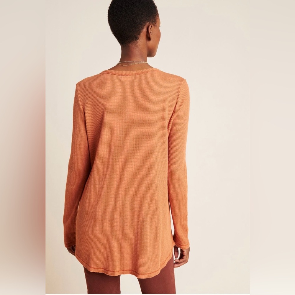 ANTHROPOLOGIE T. La Nadia Cut-Out Waffle Tunic - Picture 4 of 12